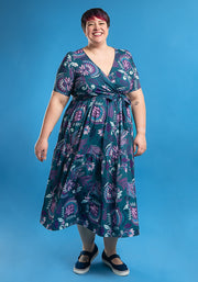 Xander Folk Paisley Print Tiered Hem Midaxi Dress