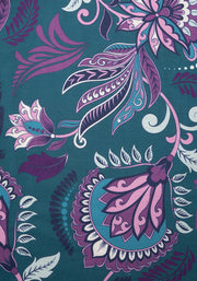 Xander Folk Paisley Print Tiered Hem Midaxi Dress