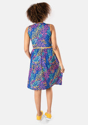 Yara Rainbow Animal Print Dress