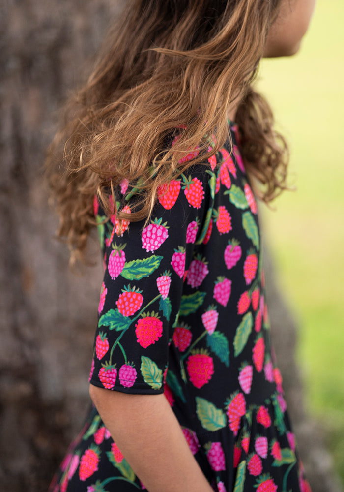 Children's Raspberries Print Dress (Yarden)