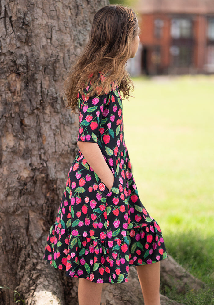 Children's Raspberries Print Dress (Yarden)