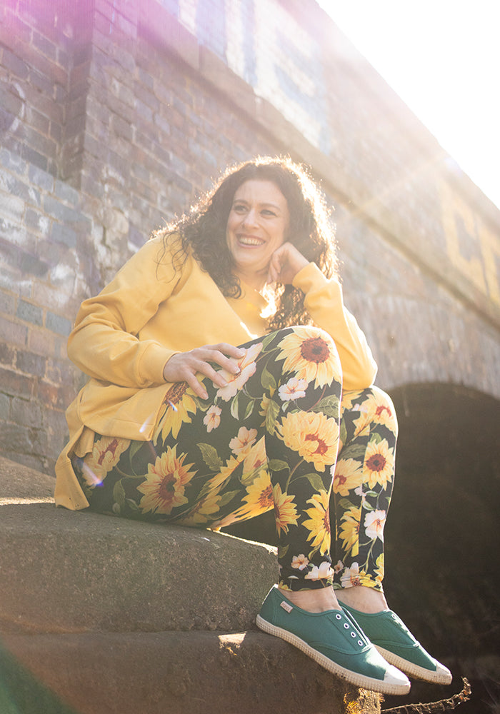 Third angle of Yellow Longline Popsy Sweatshirt