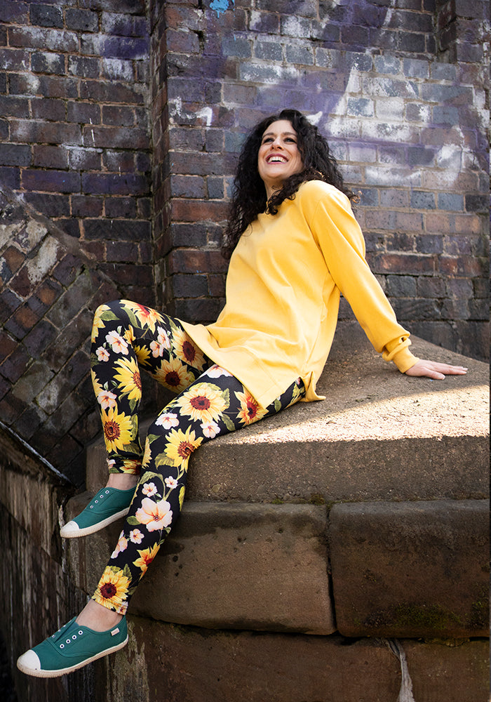 Sixth angle of Yellow Longline Popsy Sweatshirt