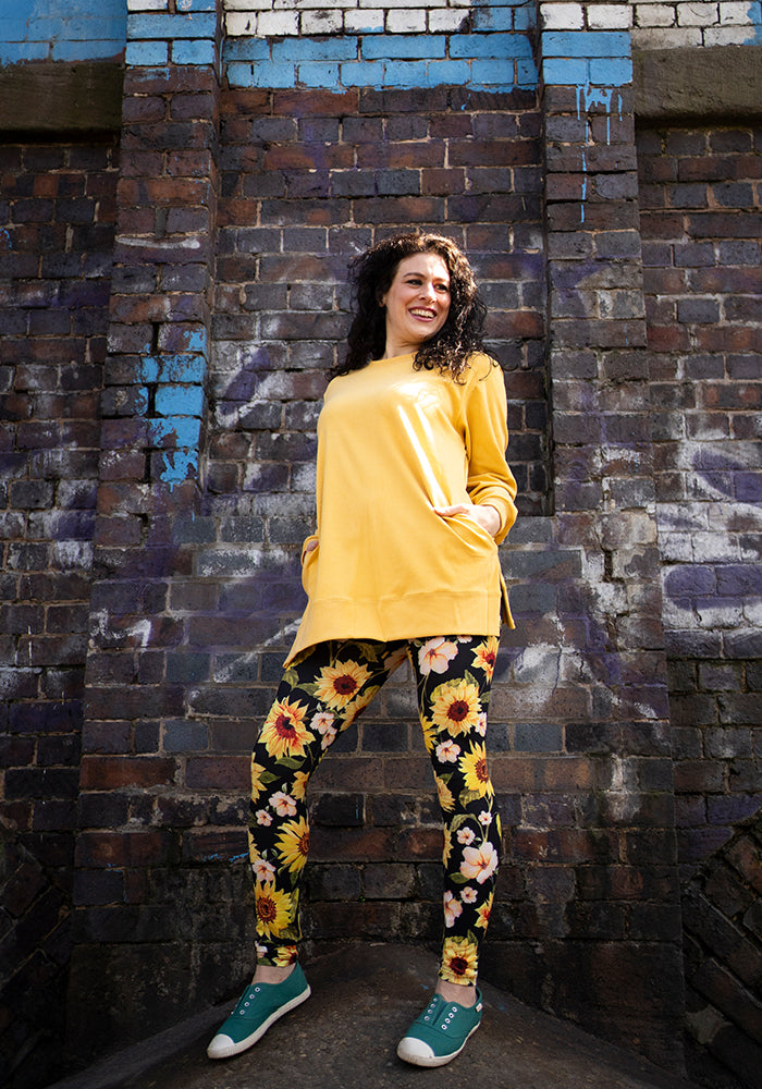Fifth angle of Yellow Longline Popsy Sweatshirt