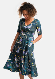 Zale Mystical Whale Print Midi Dress