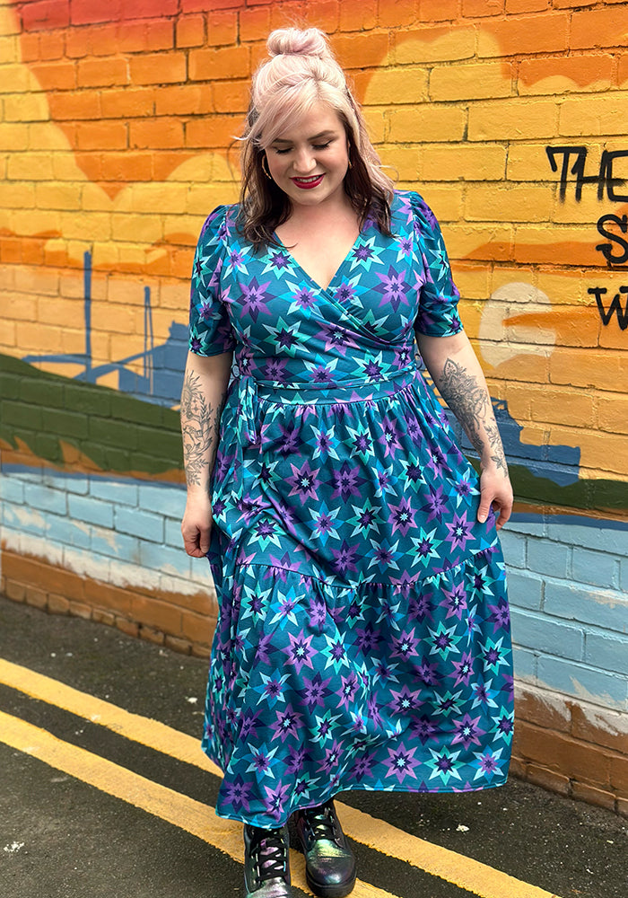 Fourth angle of Zarah Retro Star Print Midaxi Dress