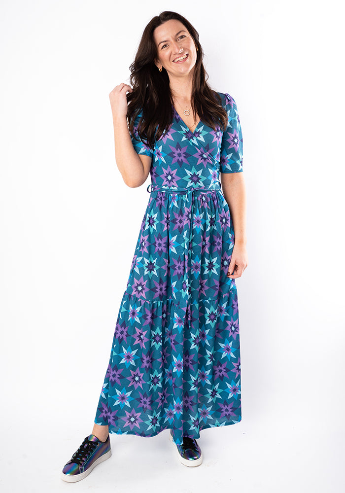 Fifth angle of Zarah Retro Star Print Midaxi Dress