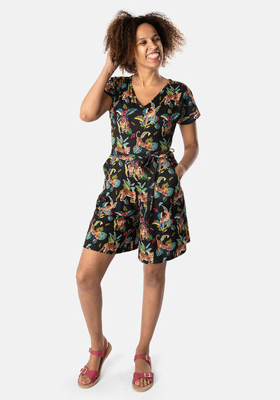 Zaria Playful Leopard Print Playsuit