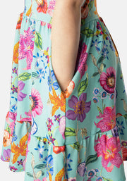 Children's Tropical Floral Print Dress (Zella)