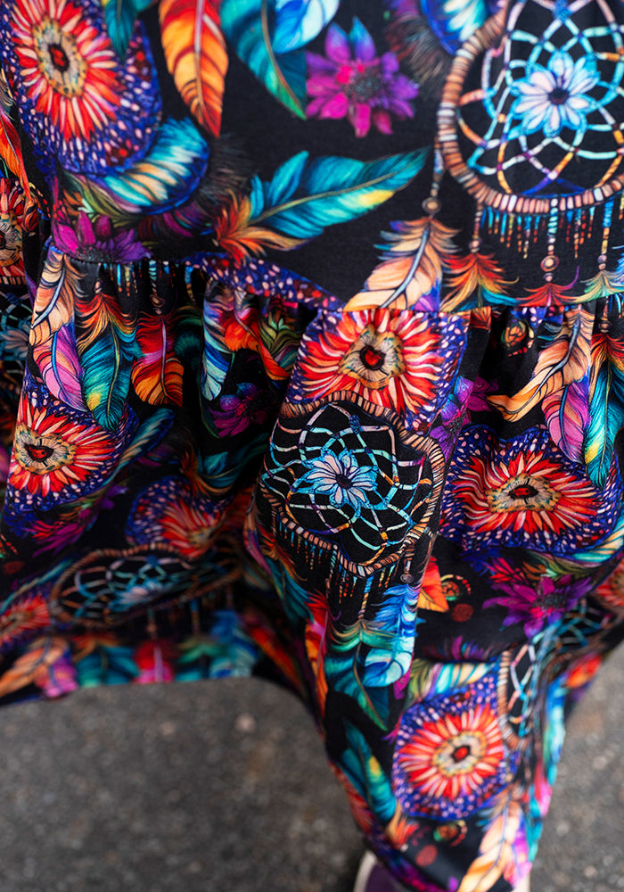 Sixth angle of Zephr Dream Catcher Print Midaxi Dress