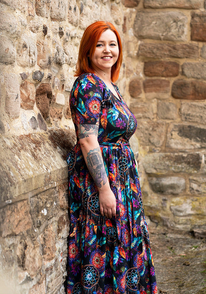 Zephr Dream Catcher Print Midaxi Dress