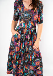Zephr Dream Catcher Print Midaxi Dress