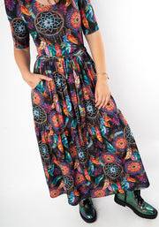 Zephr Dream Catcher Print Midaxi Dress