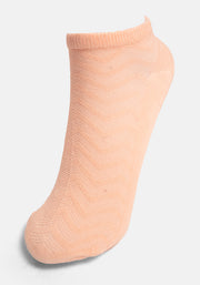 Peach Bamboo Trainer Socks