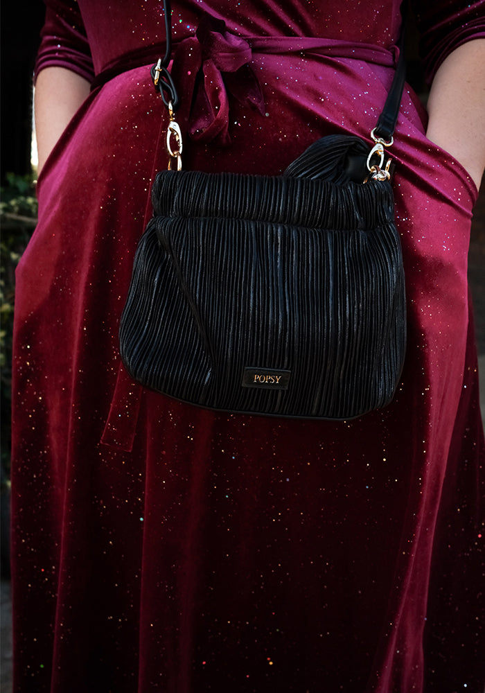 Ziya Wine Sparkle Midi Dress