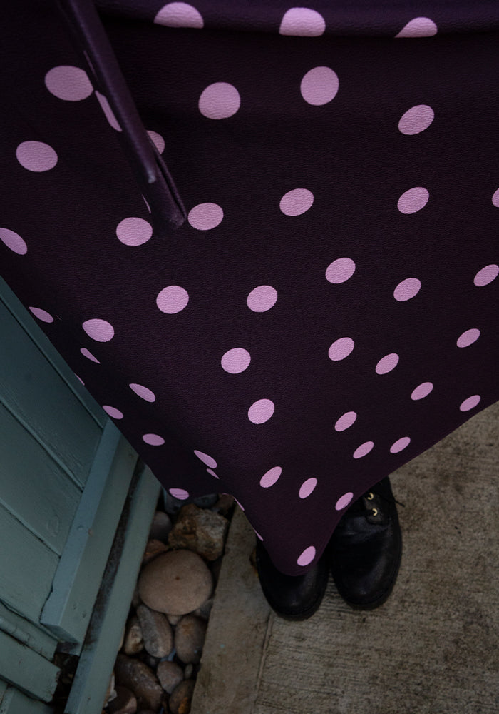 Seventh angle of Zoela Polka Dot Print Midi Dress