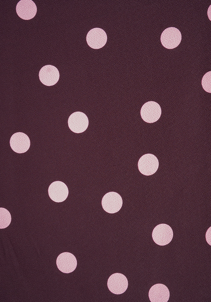 Second angle of Zoela Polka Dot Print Midi Dress