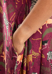 Zora Safari Animal Print Trapeze Dress