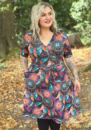 Roya Dream Catcher Print Dress