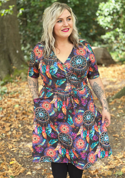 Roya Dream Catcher Print Dress