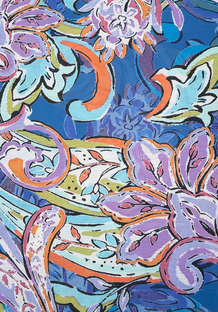 Second angle of Zyla Painted Paisley Print Maxi Dress