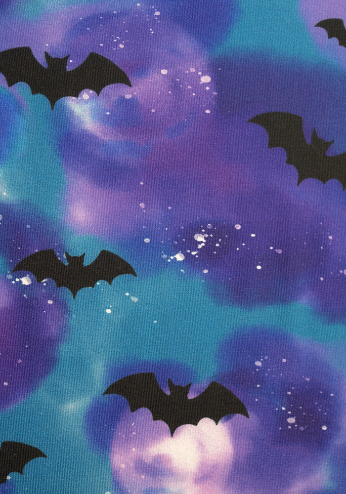 Bats in the Night Sky Purple Print Adults T-Shirt