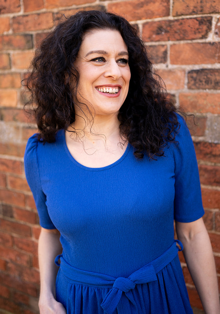 Fifth angle of Bell Royal Blue Tiered Hem Midaxi Dress