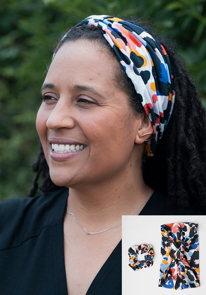Eighth angle of Popsy Headband &amp; Scrunchie Set