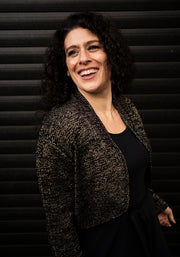 Black & Gold Lurex Bolero Cardigan