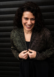 Black & Gold Lurex Bolero Cardigan