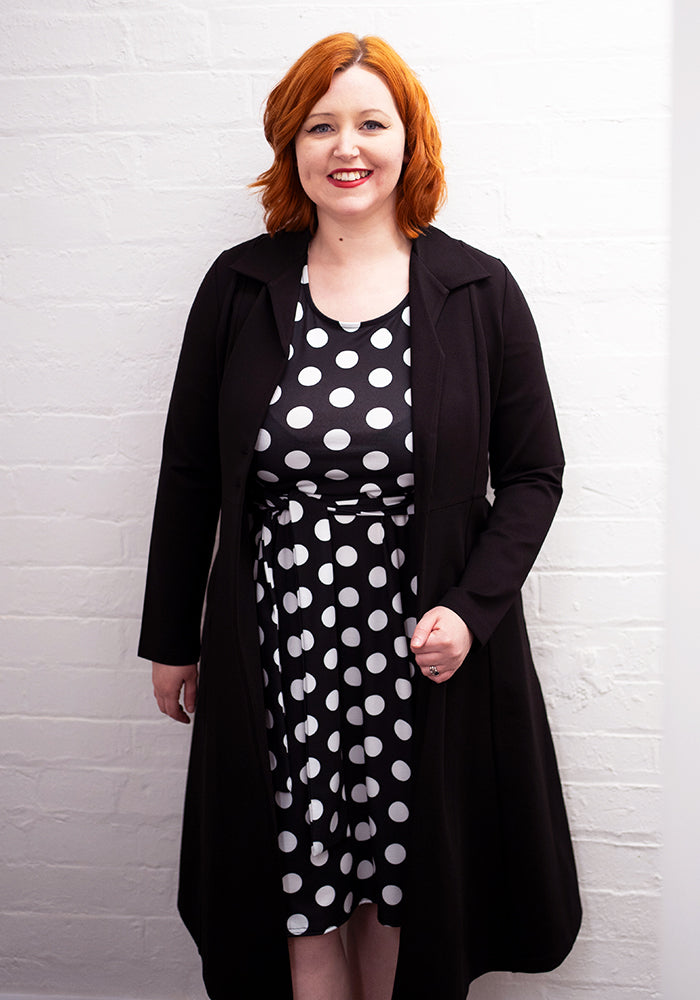 Sixth angle of Violeta Mono Large Spot Print Jersey Dress