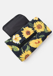 Sunflower Print Foldable Popsy Picnic Blanket