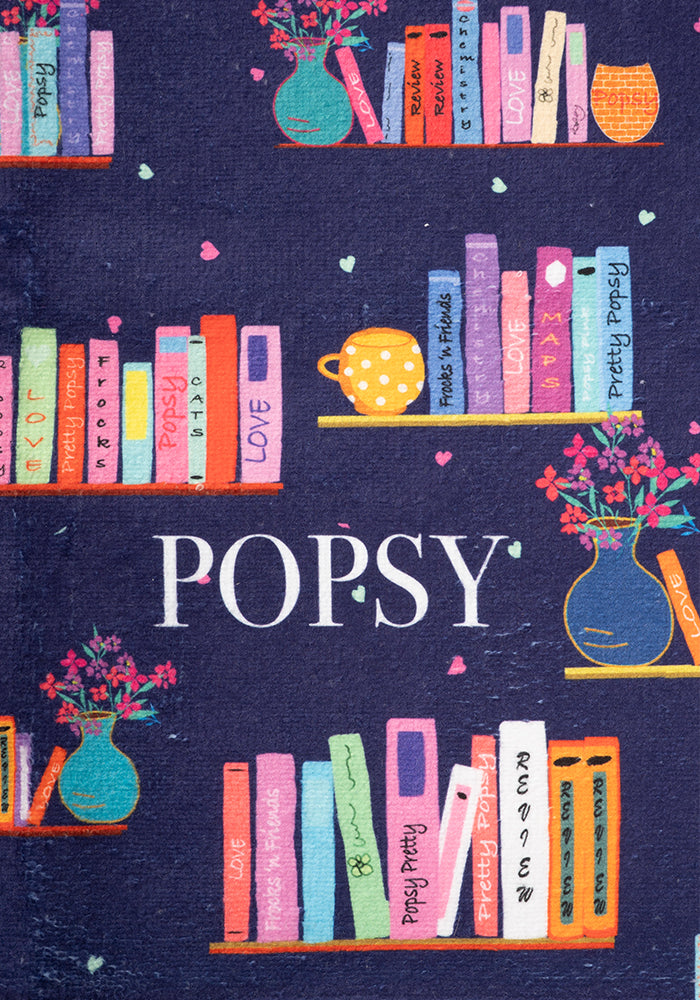 Bookshelf Print Hand Towel