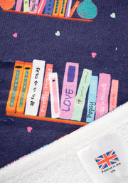 Bookshelf Print Hand Towel
