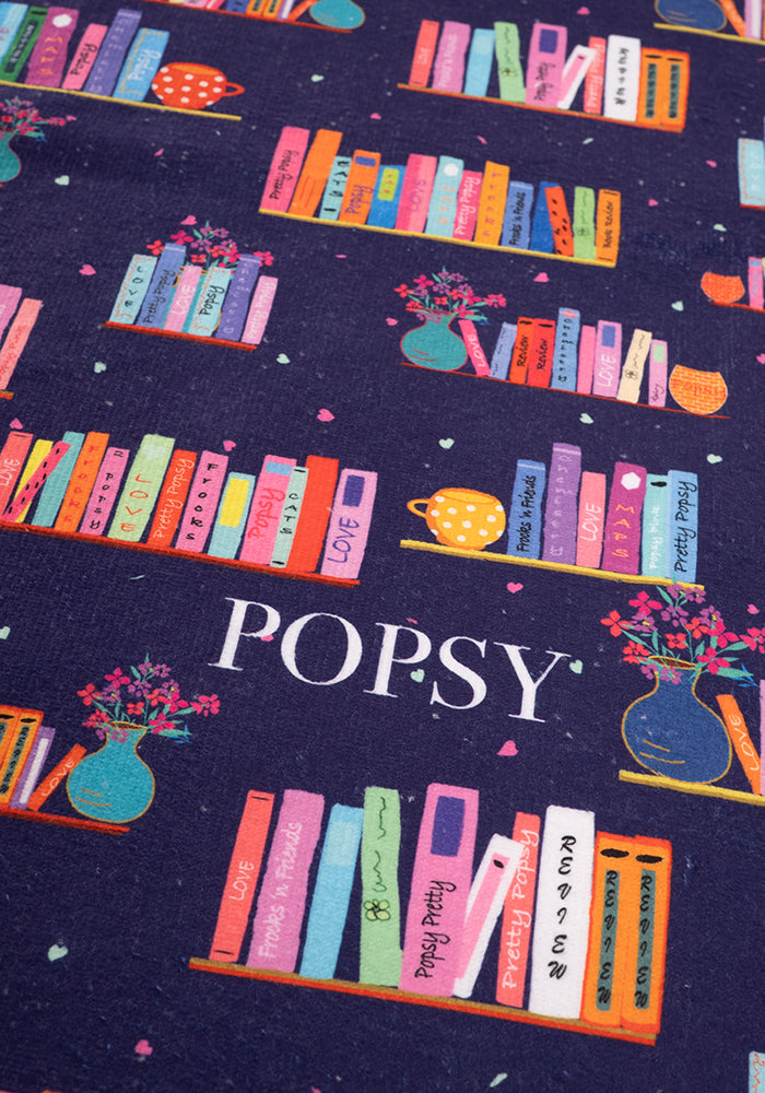 Bookshelf Print Large Towel