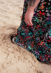Natie Butterfly Wings Print Maxi Dress