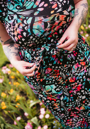 Natie Butterfly Wings Print Maxi Dress