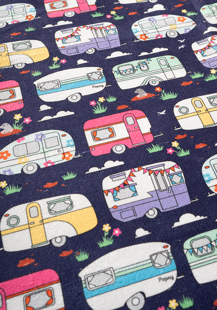 Fourth angle of Caravan Print Hand Towel