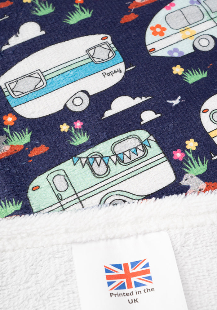 Fifth angle of Caravan Print Hand Towel
