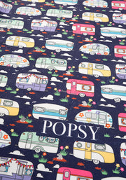 Caravan Print Large Towel