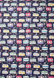 Caravan Print Large Towel