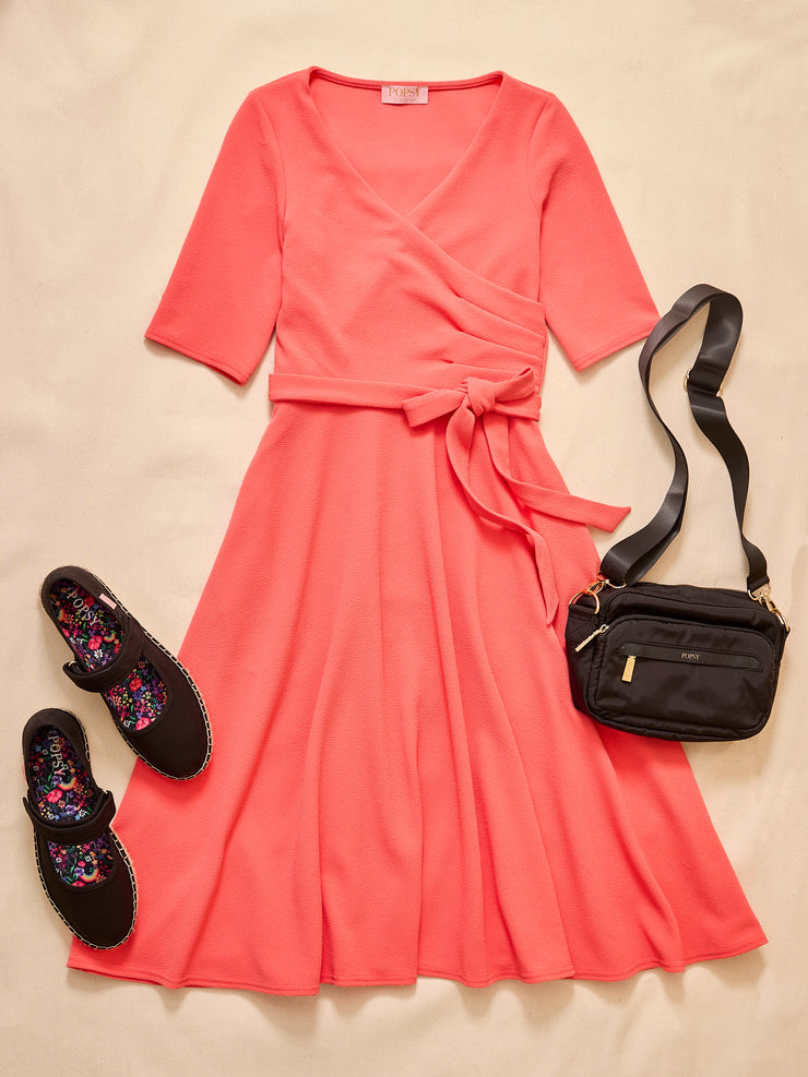 Coralie Coral Swing Dress