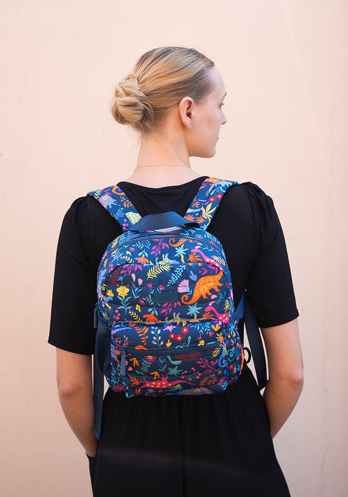 Dinosaur Print Backpack I Compact Rucksack I Popsy – Popsy Clothing