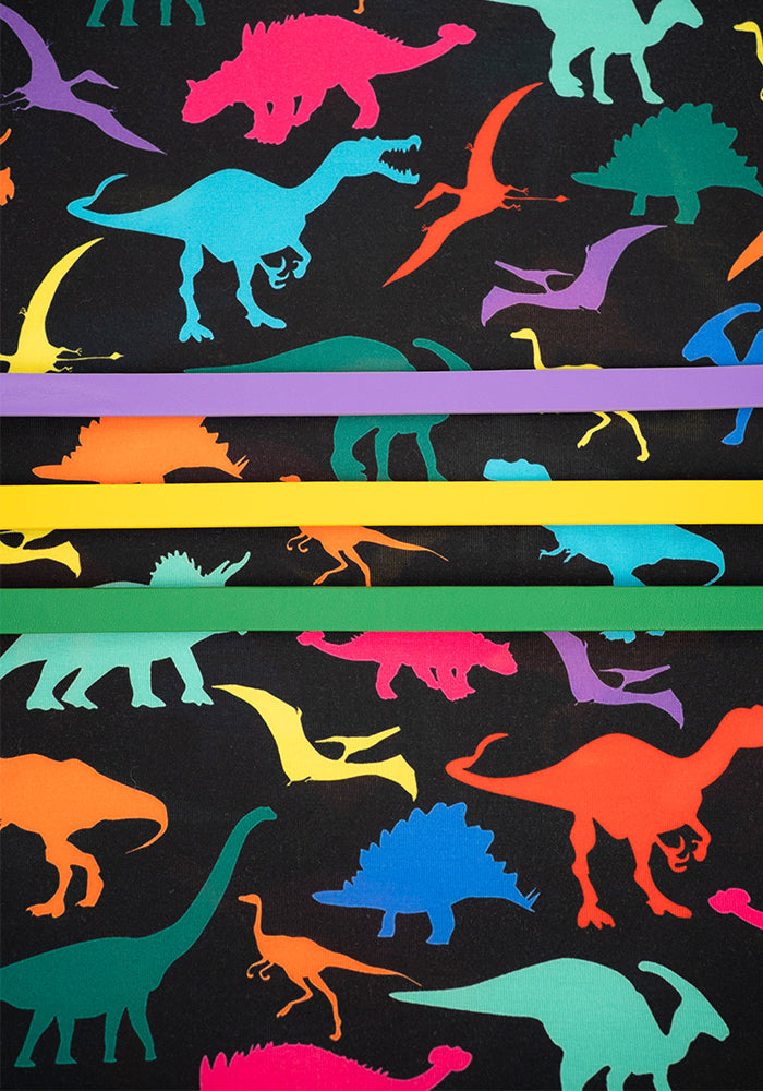 Ninth angle of Kesee Dinosaur Print Jersey Midaxi Dress (Black)