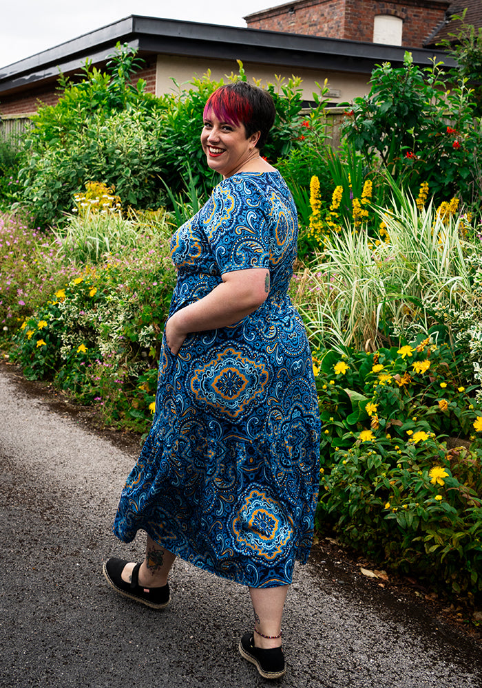 Dixie Paisley Tile Print Midaxi Dress