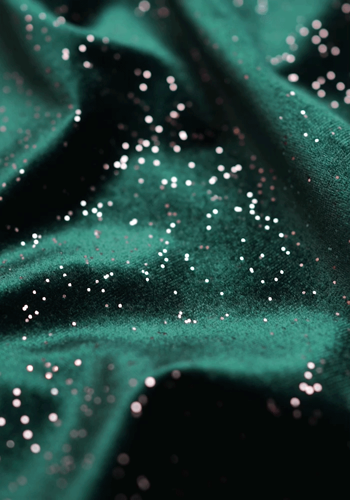 Kirsten Bottle Green/Silver Glitter Midi Dress
