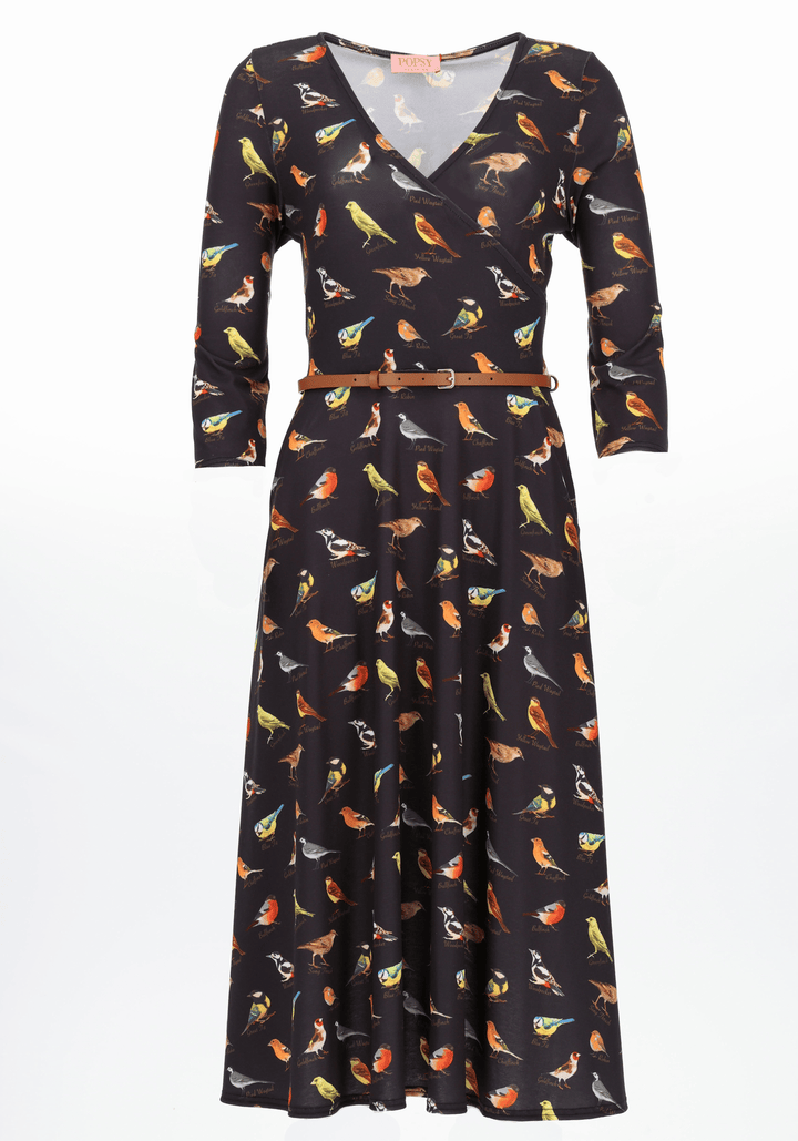 Seventh angle of Brioni Bird Print Jersey Midi Dress