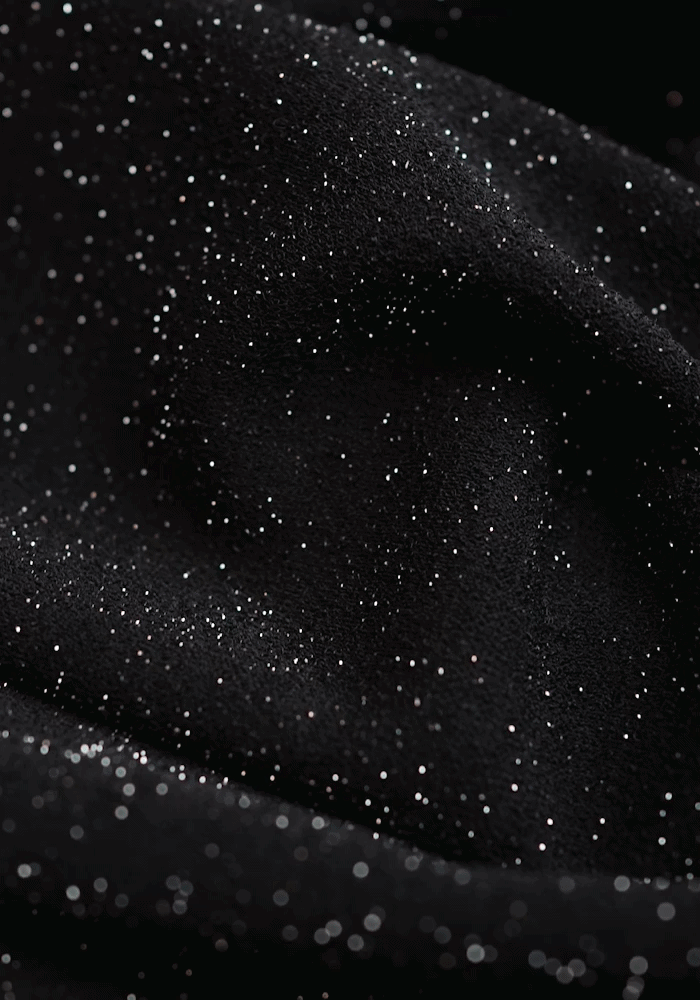 Elviana Black/Silver Glitter Full Length Jumpsuit