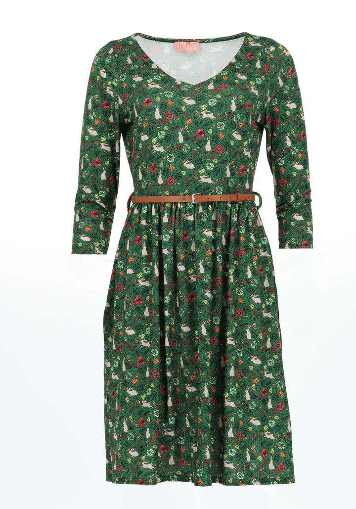 Sixth angle of Rebecca Rabbit Print Jersey Dress, rebecca Rabbit Print Jersey Dress A little bit playful, a lot wearable.