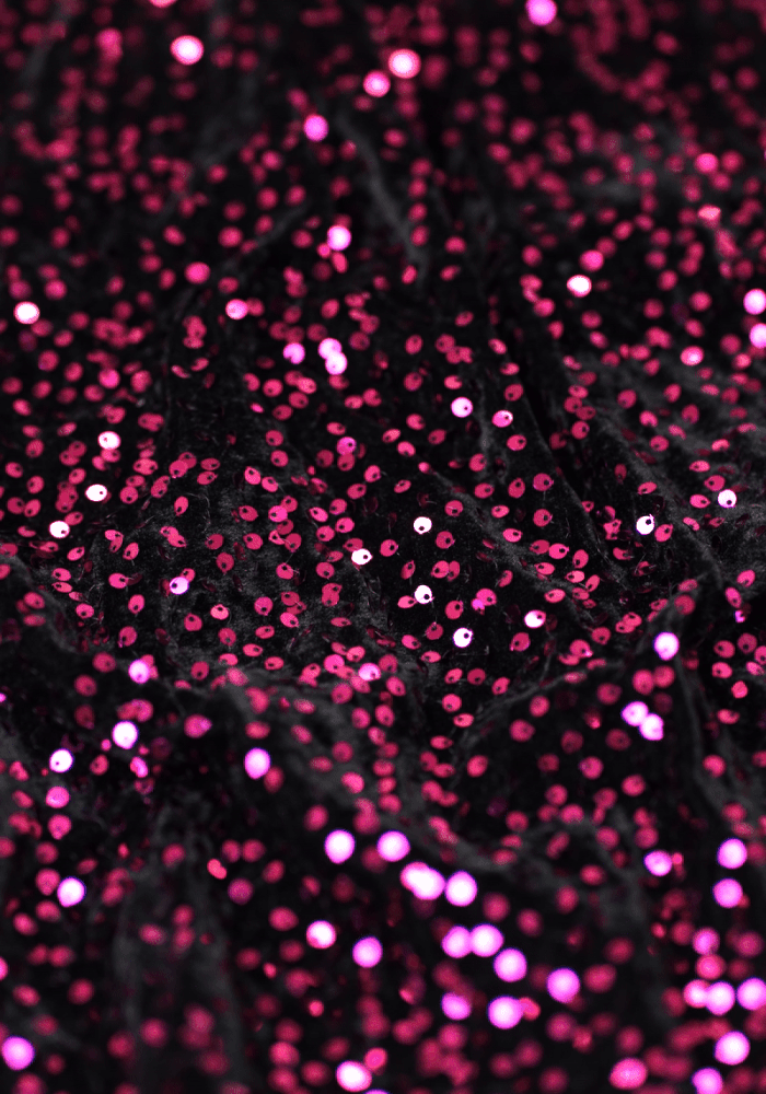 Rika Pink &amp; Black Sequin Gathered Waist Midi Dress